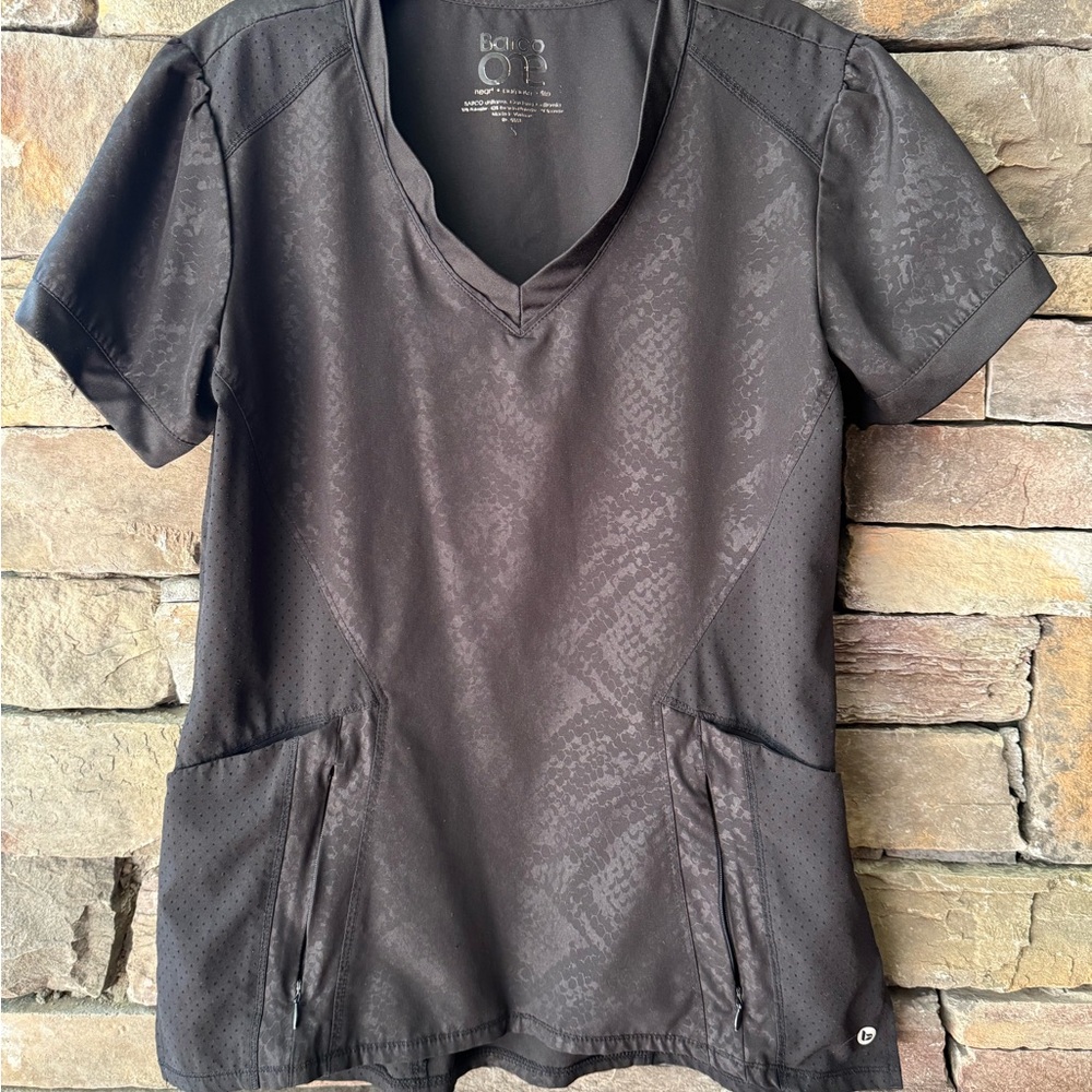 Barco One black snakeskin jogger scrub set S - Picture 2 of 9